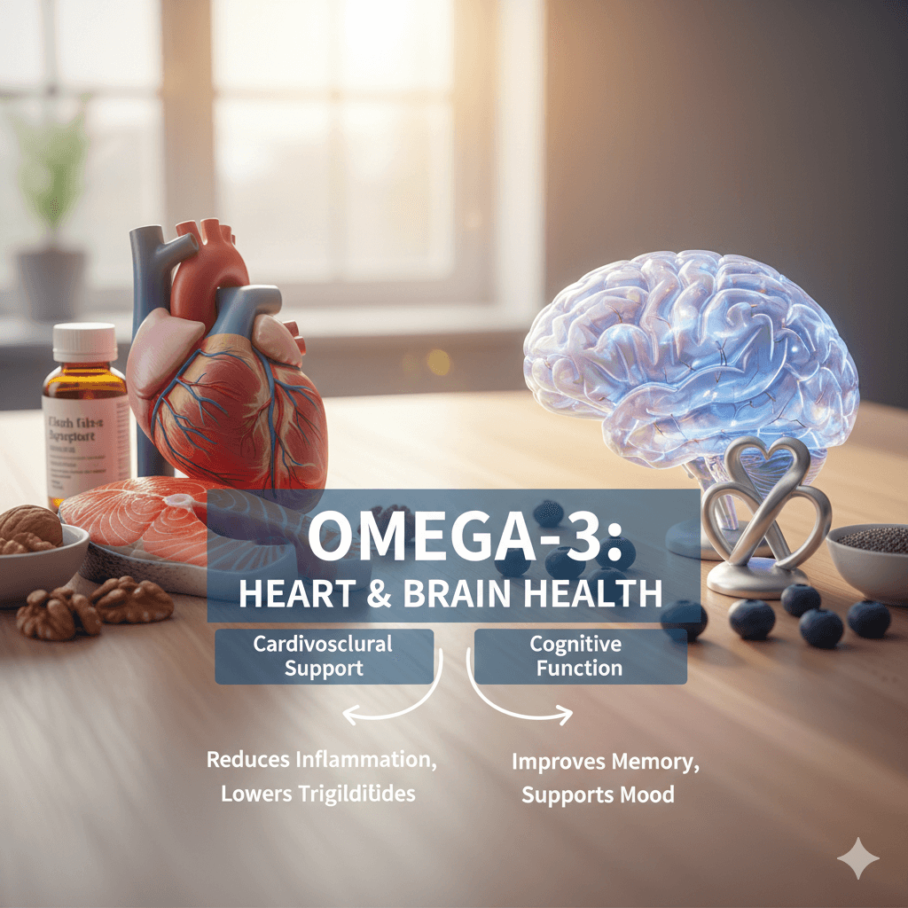 Omega-3 rich foods supporting brain and cardiovascular health